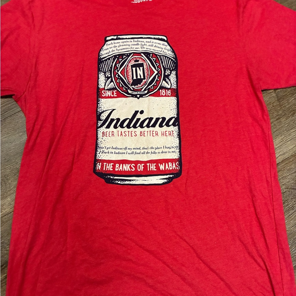 United State of Indiana Indiana Beer Graphic T-Shirt